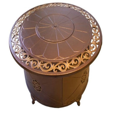 AZ Patio Heaters Round Cast Aluminum Bronze Fire Pit